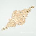 Madeira Esculpida Longa Onlay Applique Unpainted Rose Flor Porta Home Decor Estilo Europeu